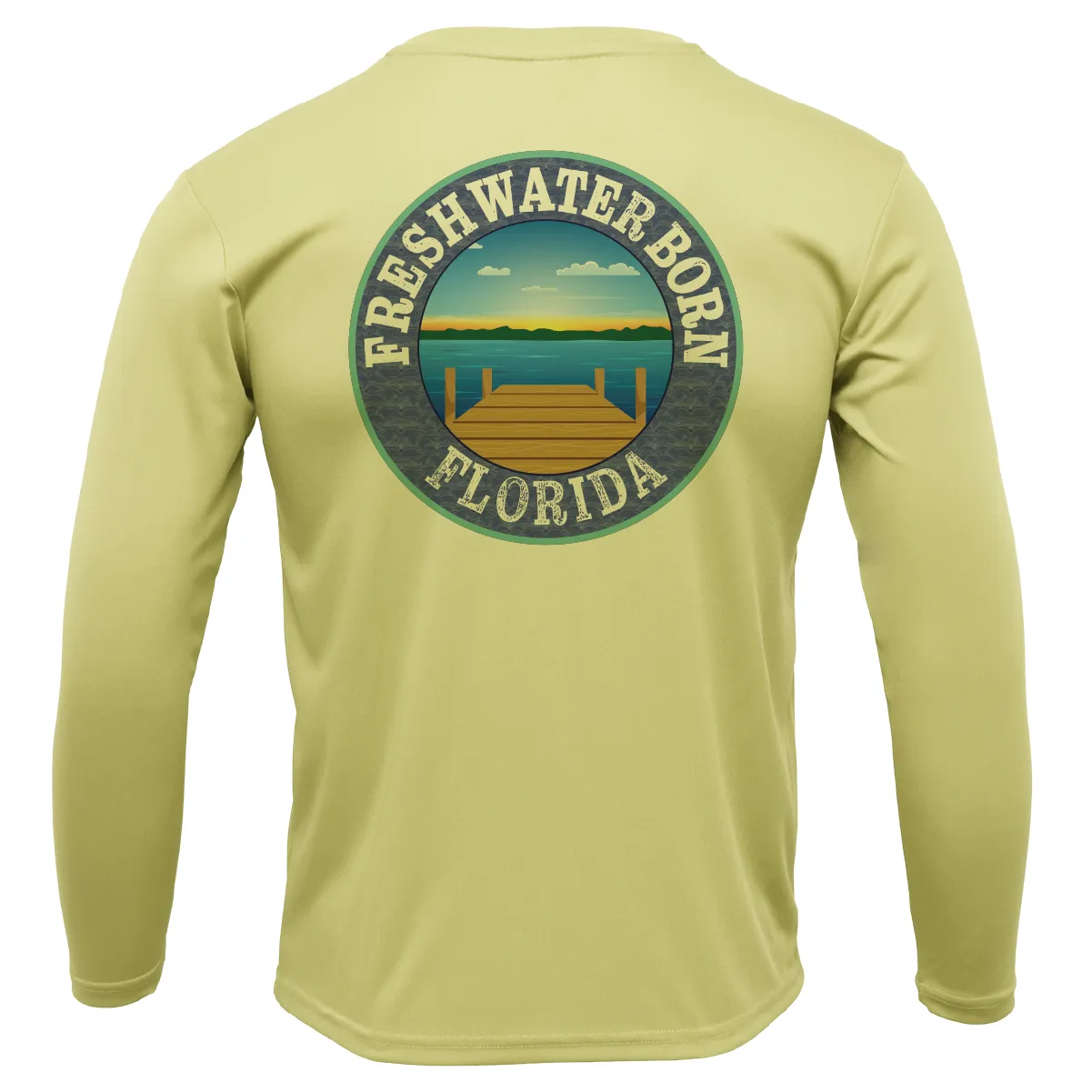 USF Green and Gold Freshwater Born Boy's Long Sleeve UPF 50  Dry-Fit Shirt