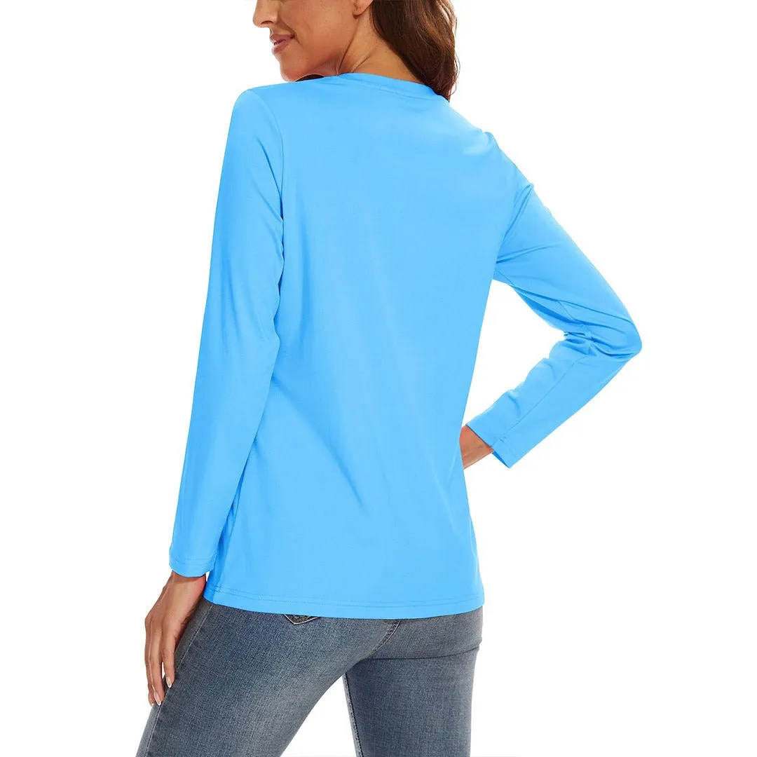 Women's UPF 80  Quick Dry Crew Neck Long Sleeve T-Shirts