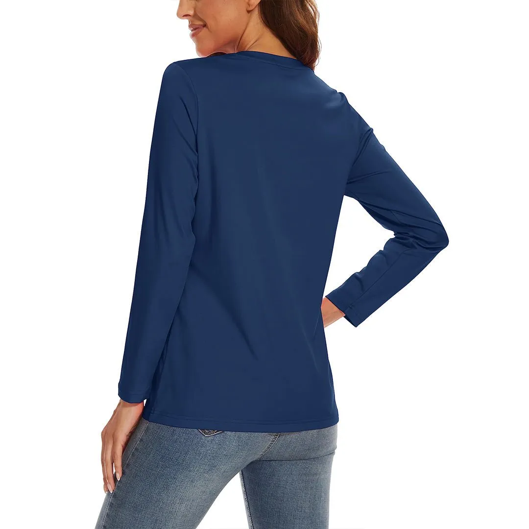 Women's UPF 80  Quick Dry Crew Neck Long Sleeve T-Shirts