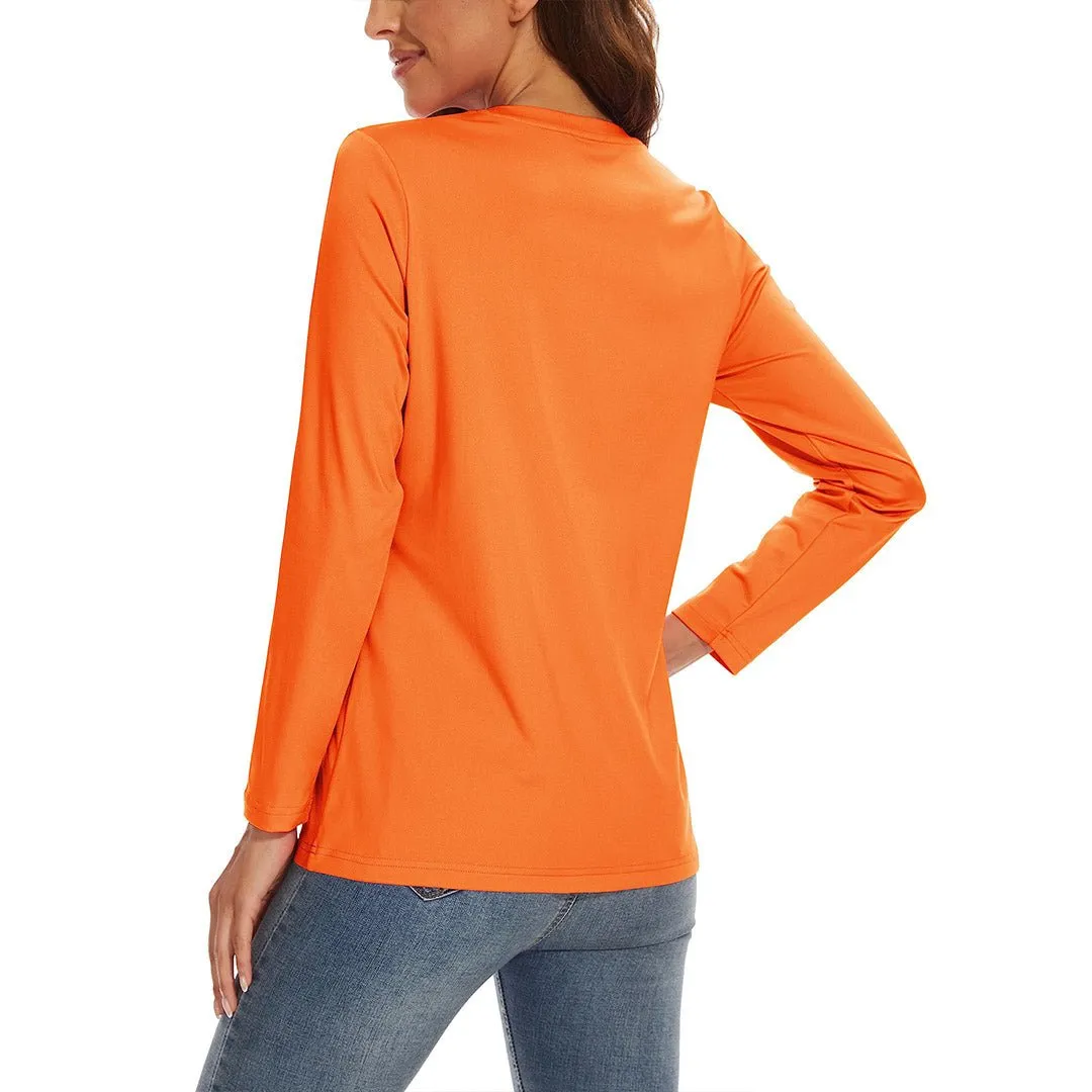 Women's UPF 80  Quick Dry Crew Neck Long Sleeve T-Shirts